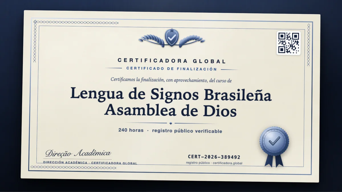 Portada del curso Lengua de Signos Brasileña Asamblea de Dios