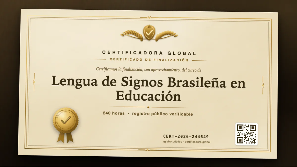 Portada del curso Lengua de Signos Brasileña en Educación