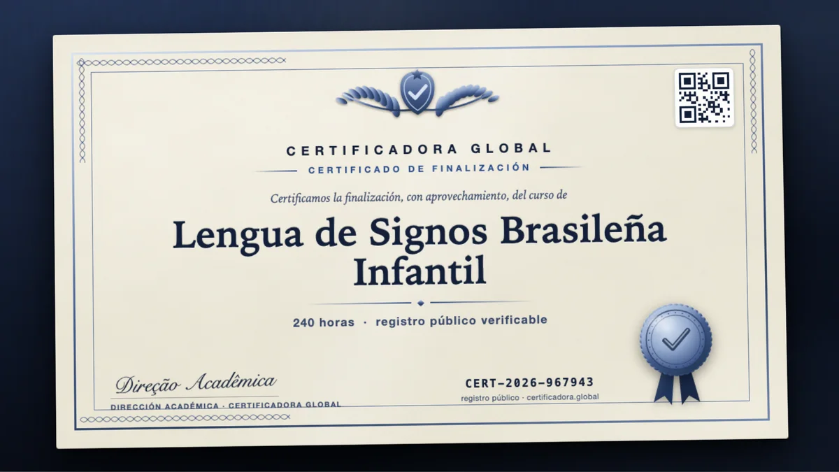 Portada del curso Lengua de Signos Brasileña Infantil