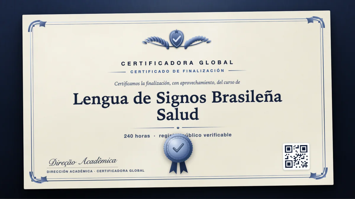 Portada del curso Lengua de Signos Brasileña Salud