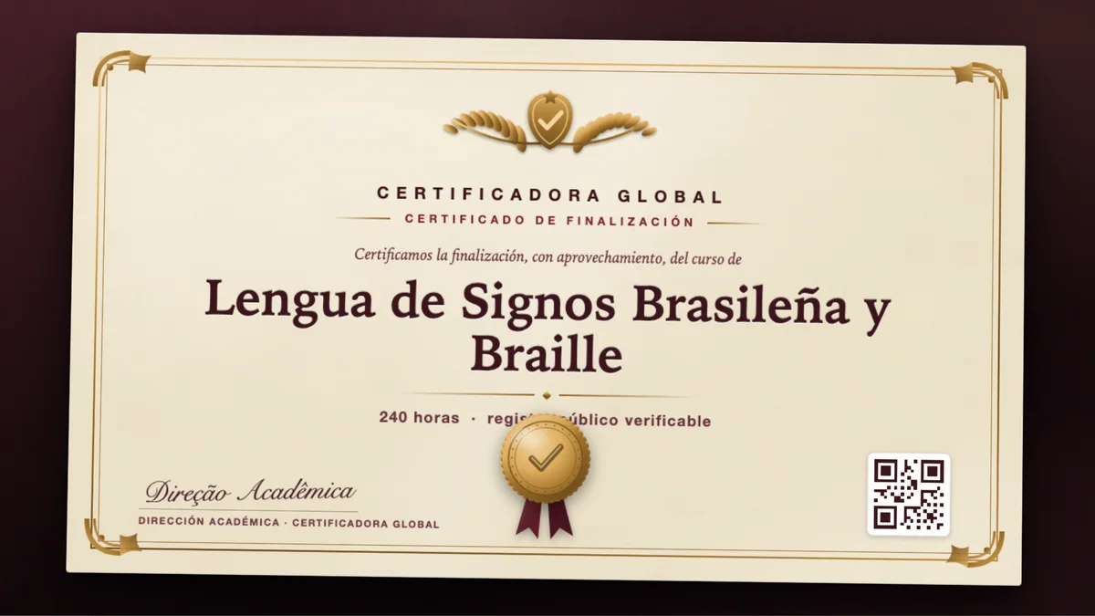 Portada del curso Lengua de Signos Brasileña y Braille