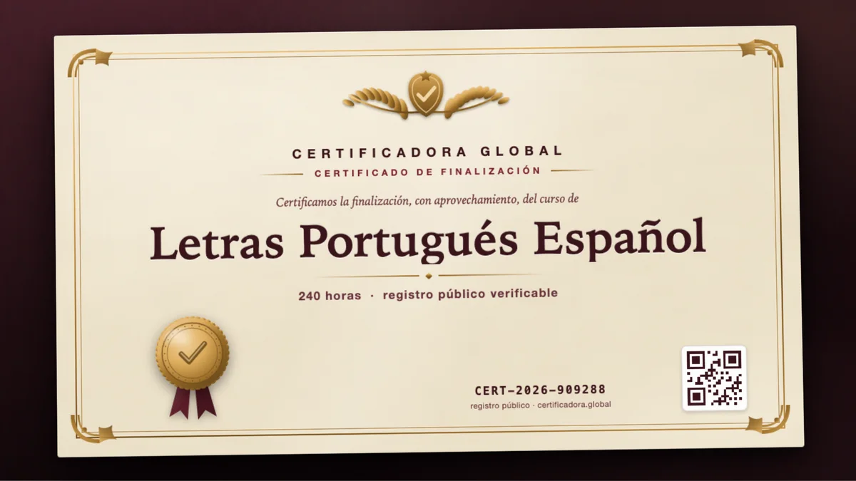Portada del curso Letras Portugués Español