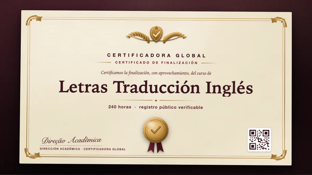 Portada del curso Letras Traducción Inglés