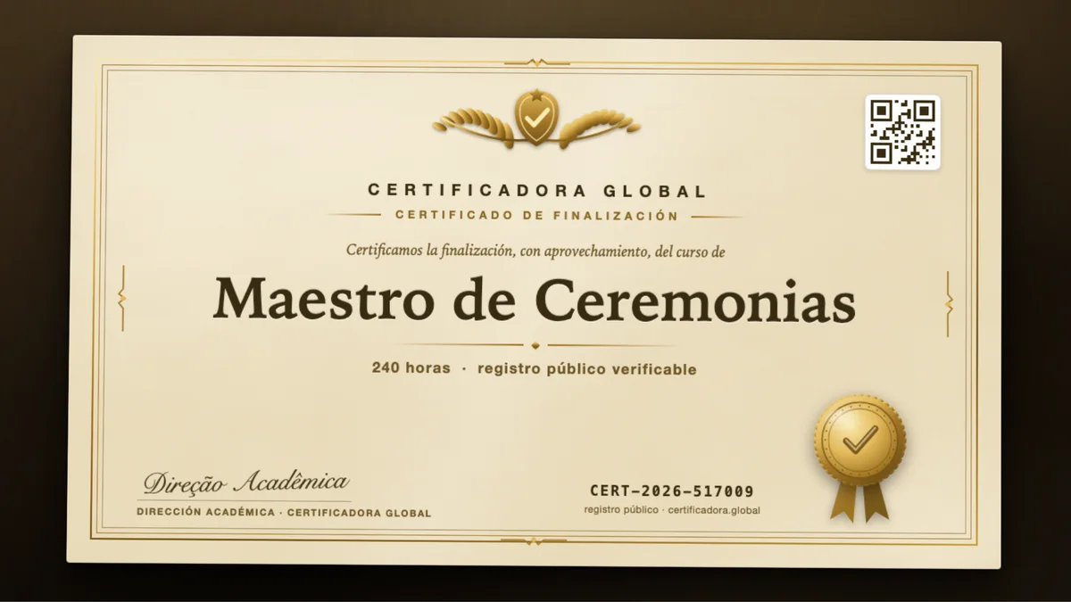 Portada del curso Maestro de Ceremonias