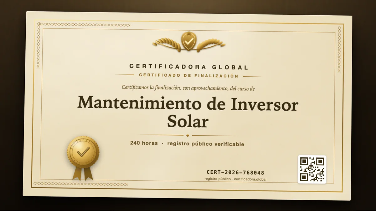 Portada del curso Mantenimiento de Inversor Solar
