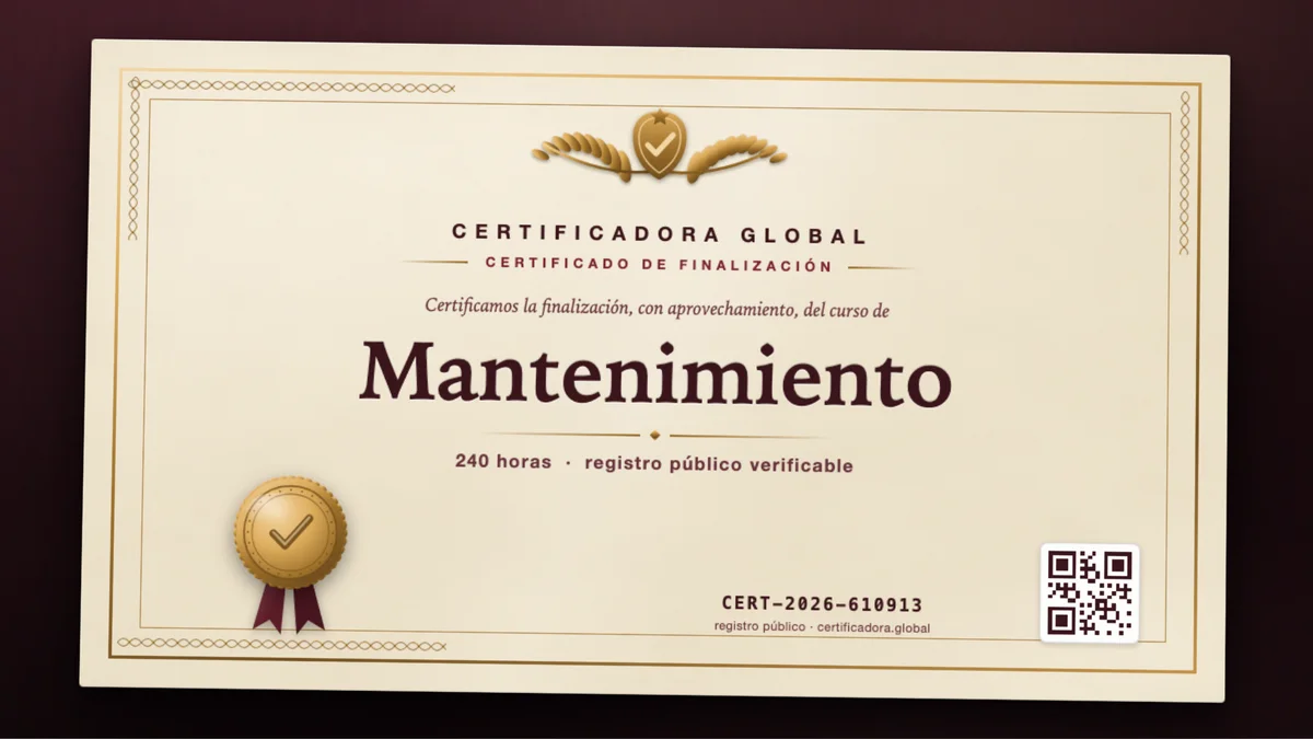 Portada del curso Mantenimiento