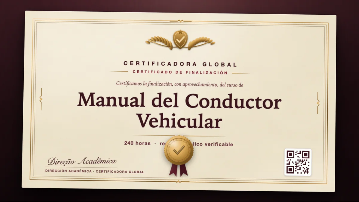 Portada del curso Manual del Conductor Vehicular