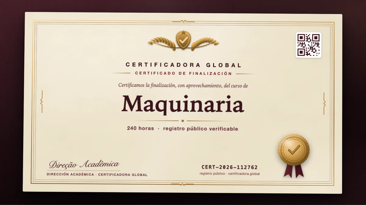 Portada del curso Maquinaria