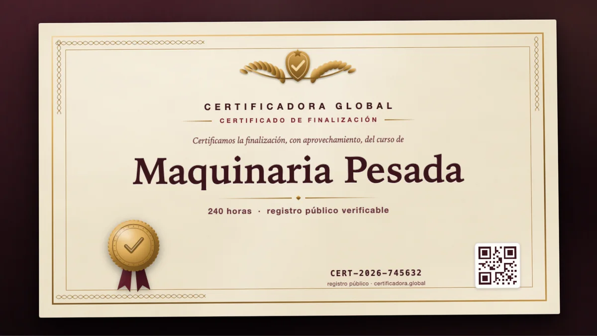 Portada del curso Maquinaria Pesada