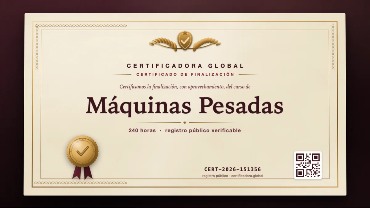 Portada del curso Máquinas Pesadas