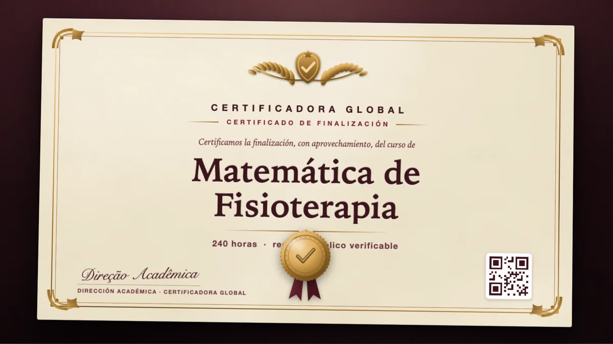 Portada del curso Matemática de Fisioterapia