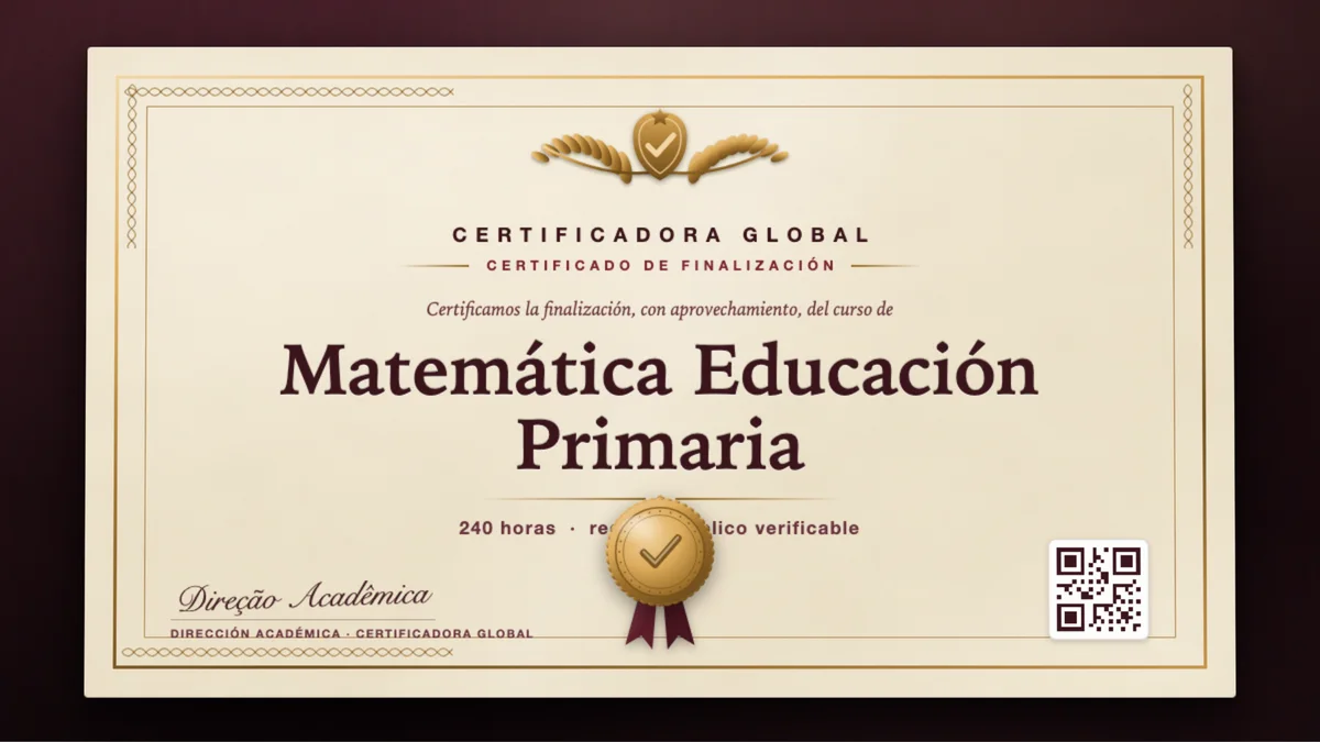 Portada del curso Matemática Educación Primaria