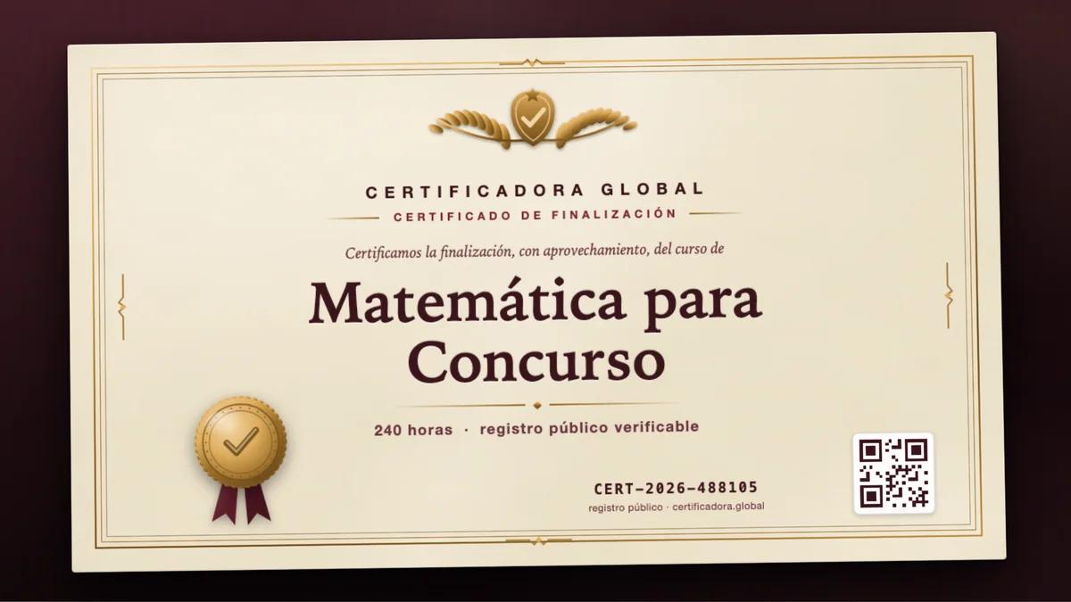 Portada del curso Matemática para Concurso