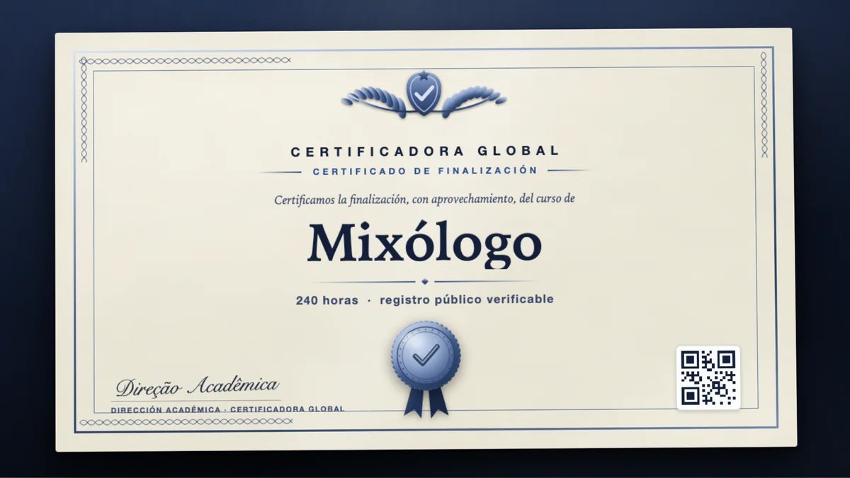 Portada del curso Mixólogo