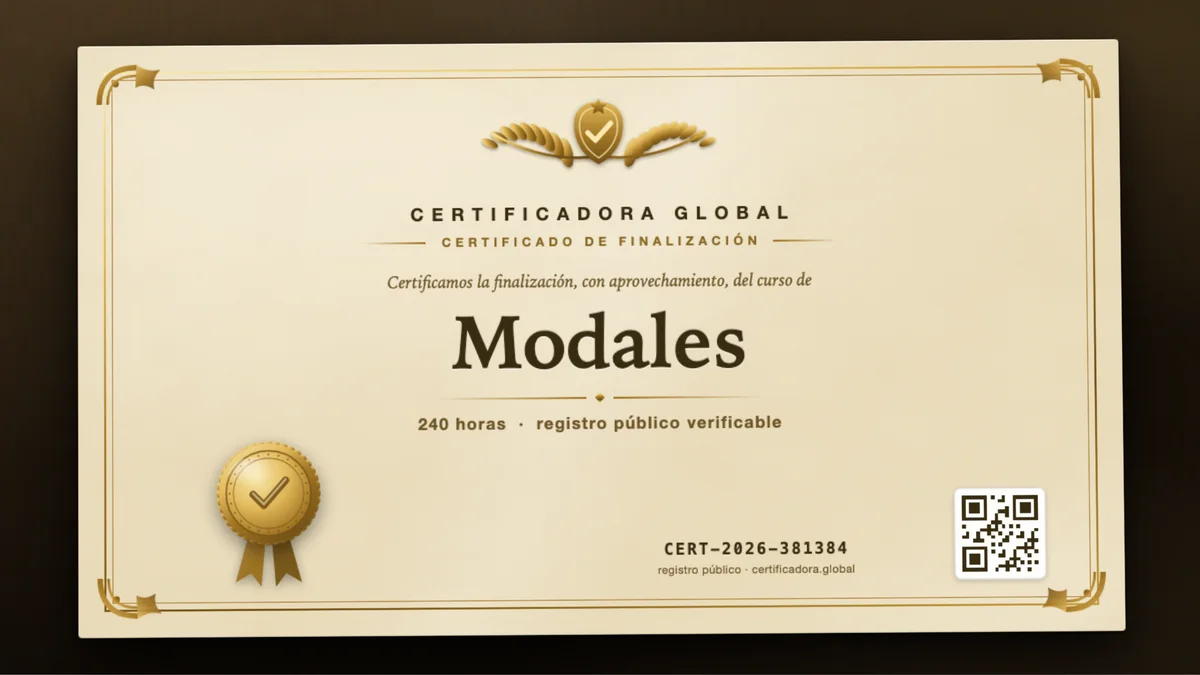 Portada del curso Modales