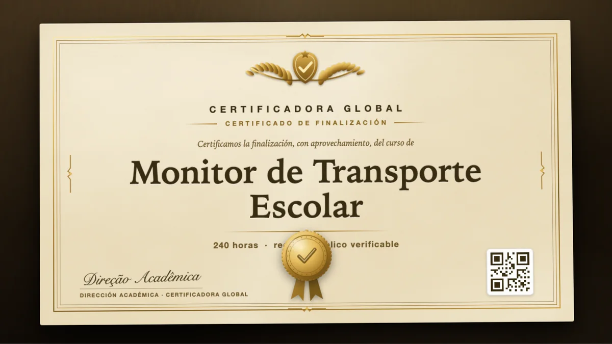 Portada del curso Monitor de Transporte Escolar