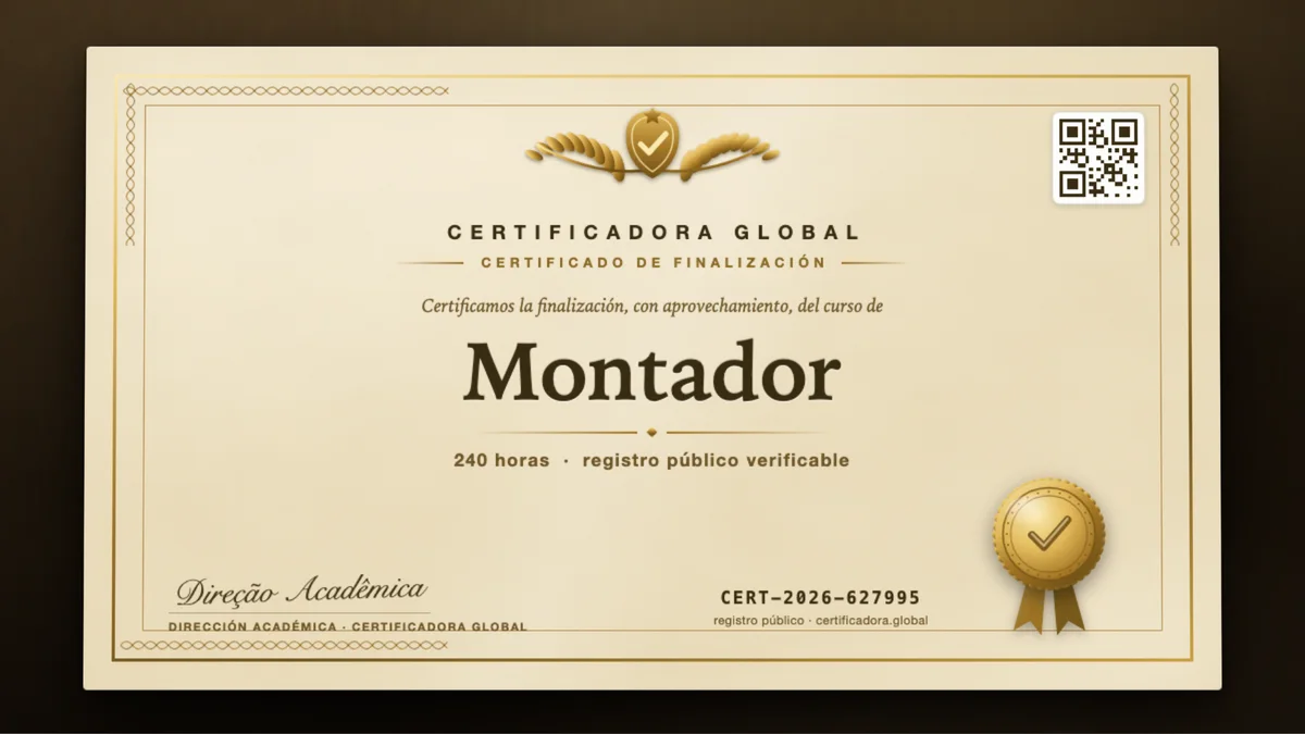 Portada del curso Montador