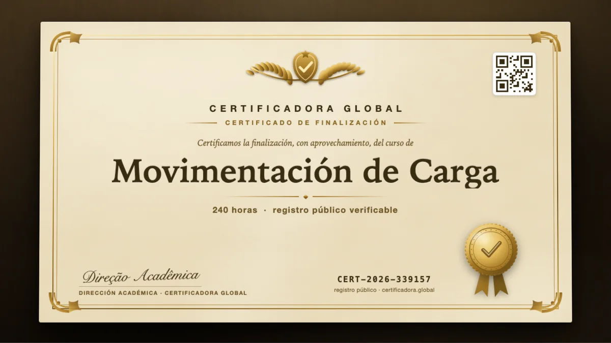 Portada del curso Movimentación de Carga