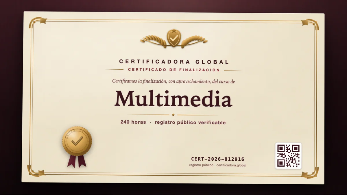 Portada del curso Multimedia
