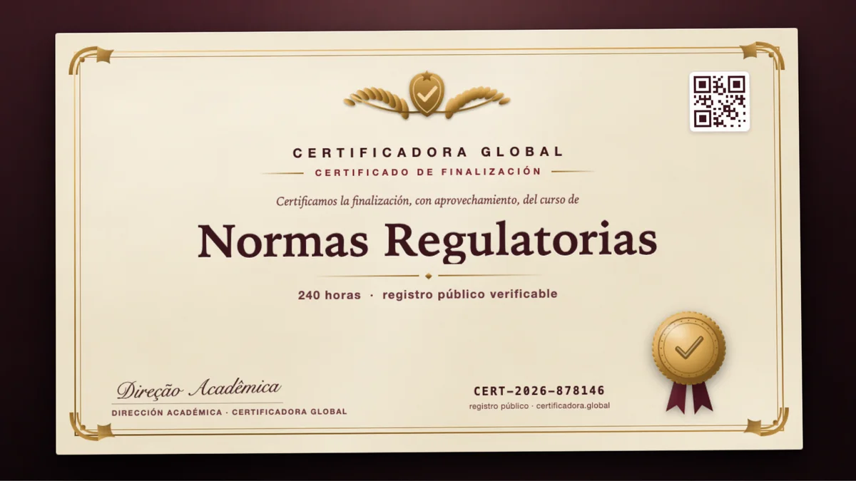 Portada del curso Normas Regulatorias