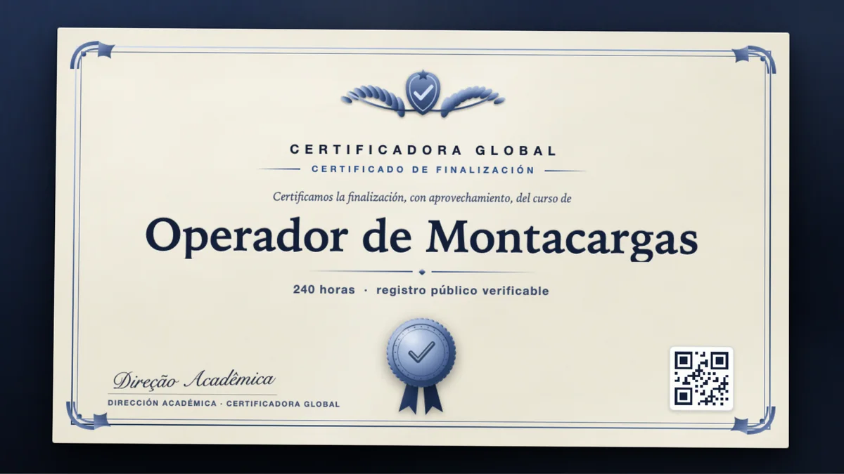 Portada del curso Operador de Montacargas