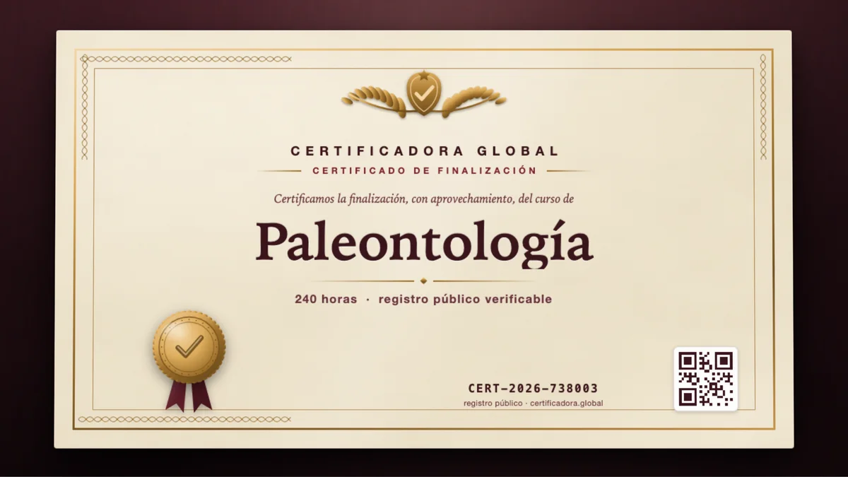 Portada del curso Paleontología