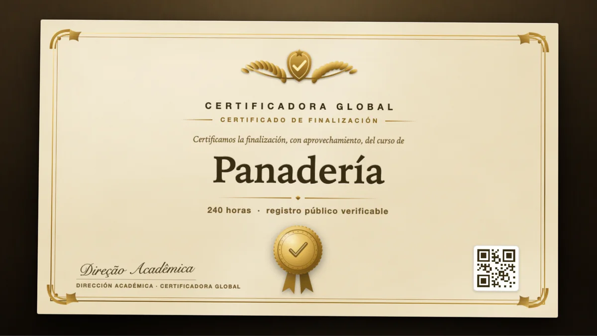 Portada del curso Panadería