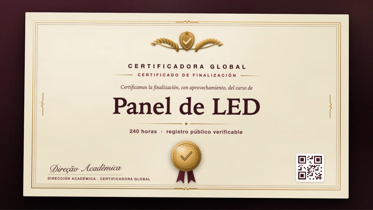 Portada del curso Panel de LED