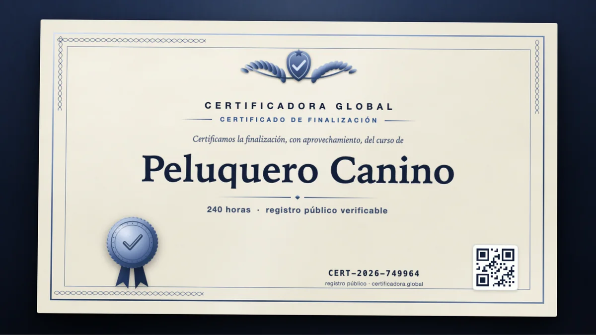Portada del curso Peluquero Canino