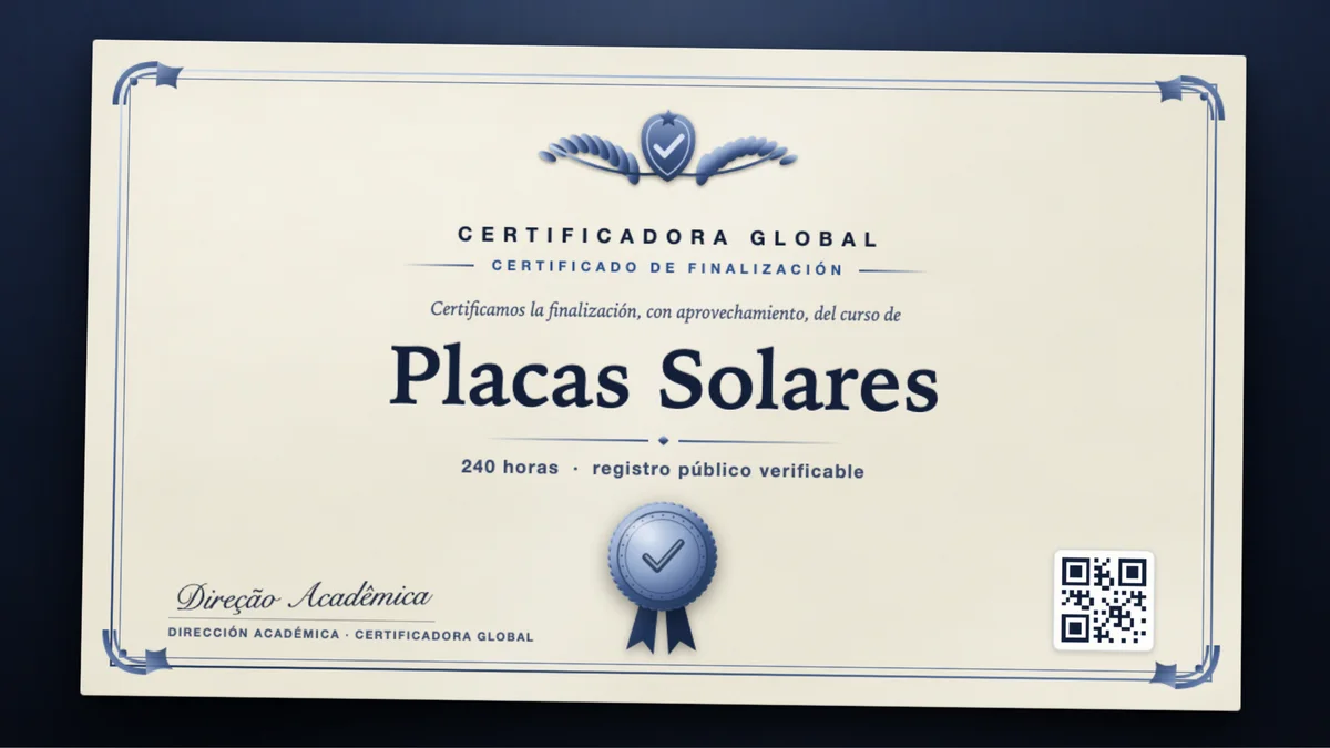 Portada del curso Placas Solares