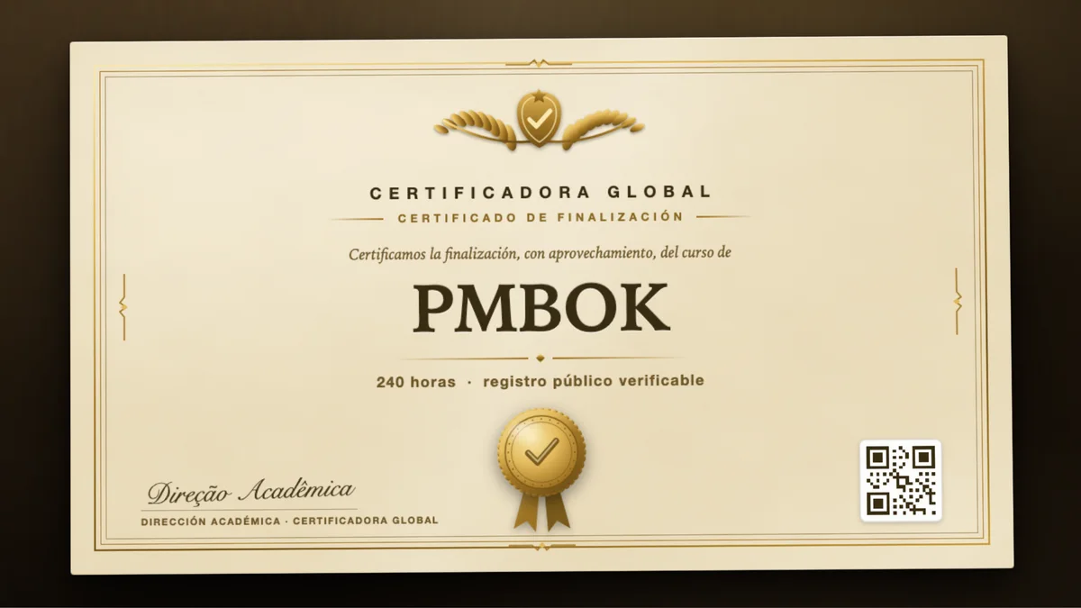 Portada del curso PMBOK