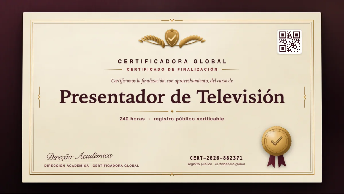 Portada del curso Presentador de Televisión