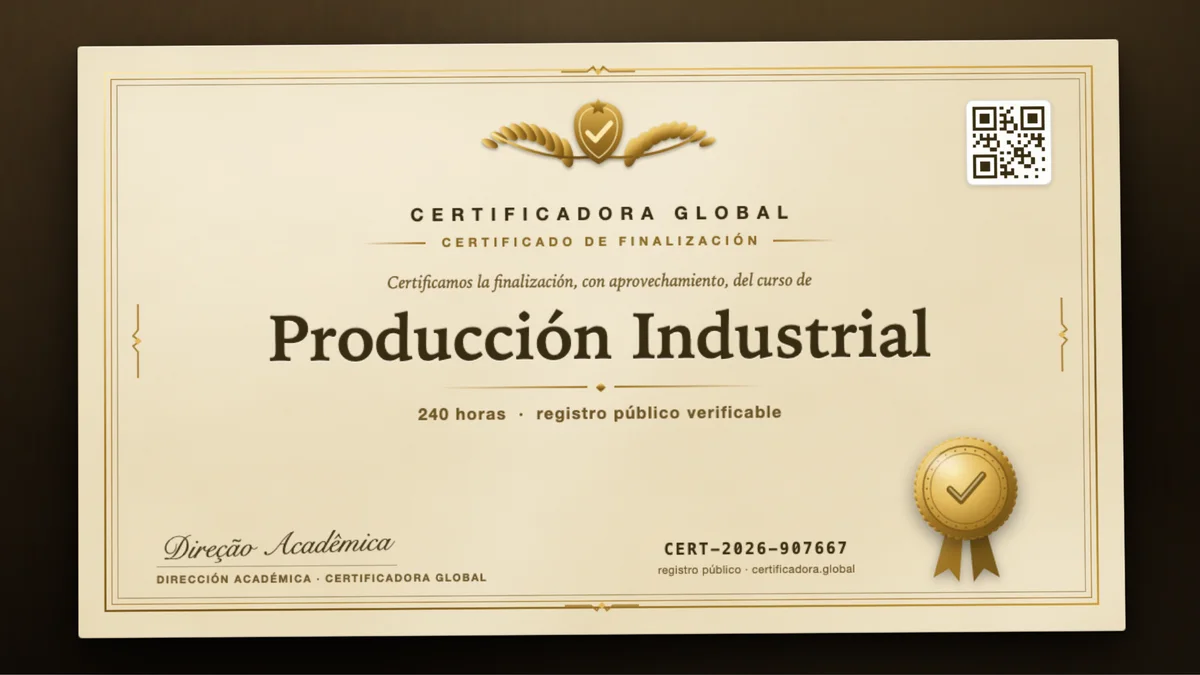 Portada del curso Producción Industrial