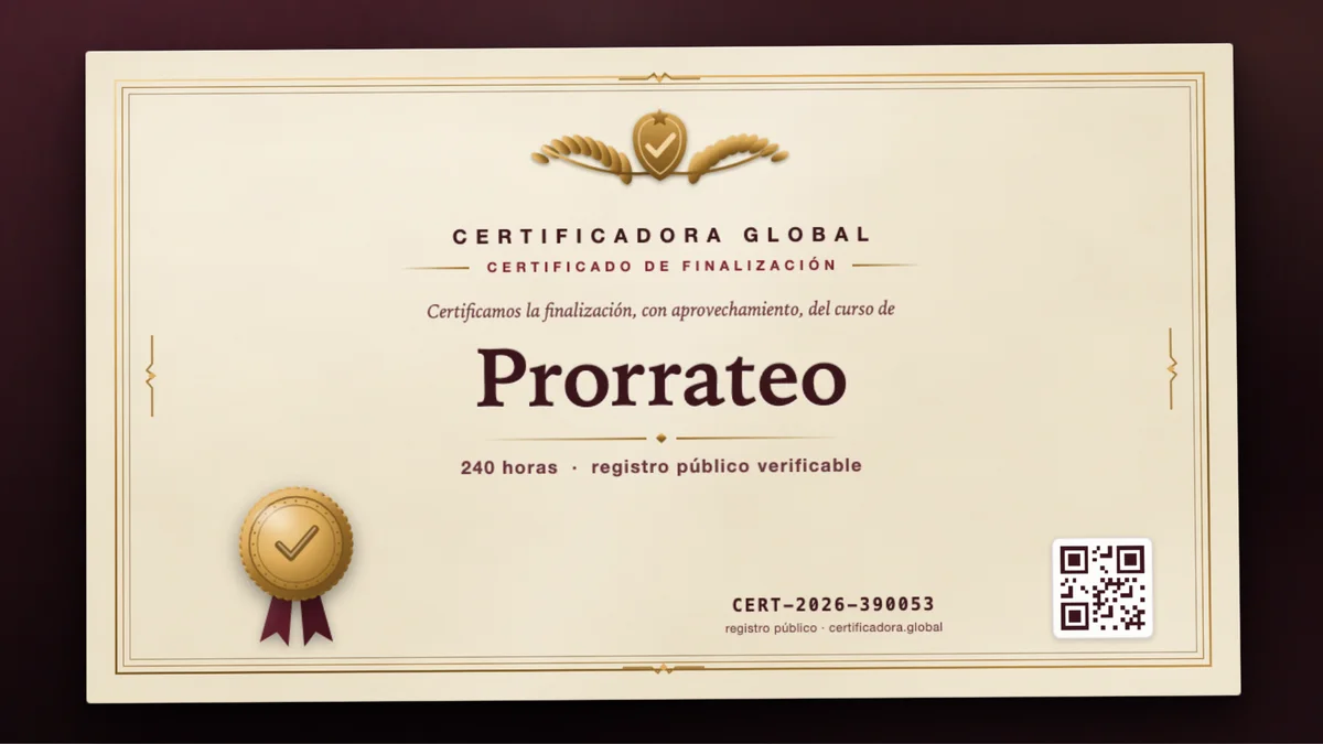 Portada del curso Prorrateo