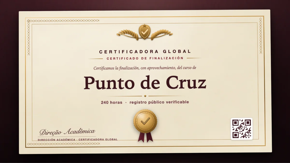Portada del curso Punto de Cruz