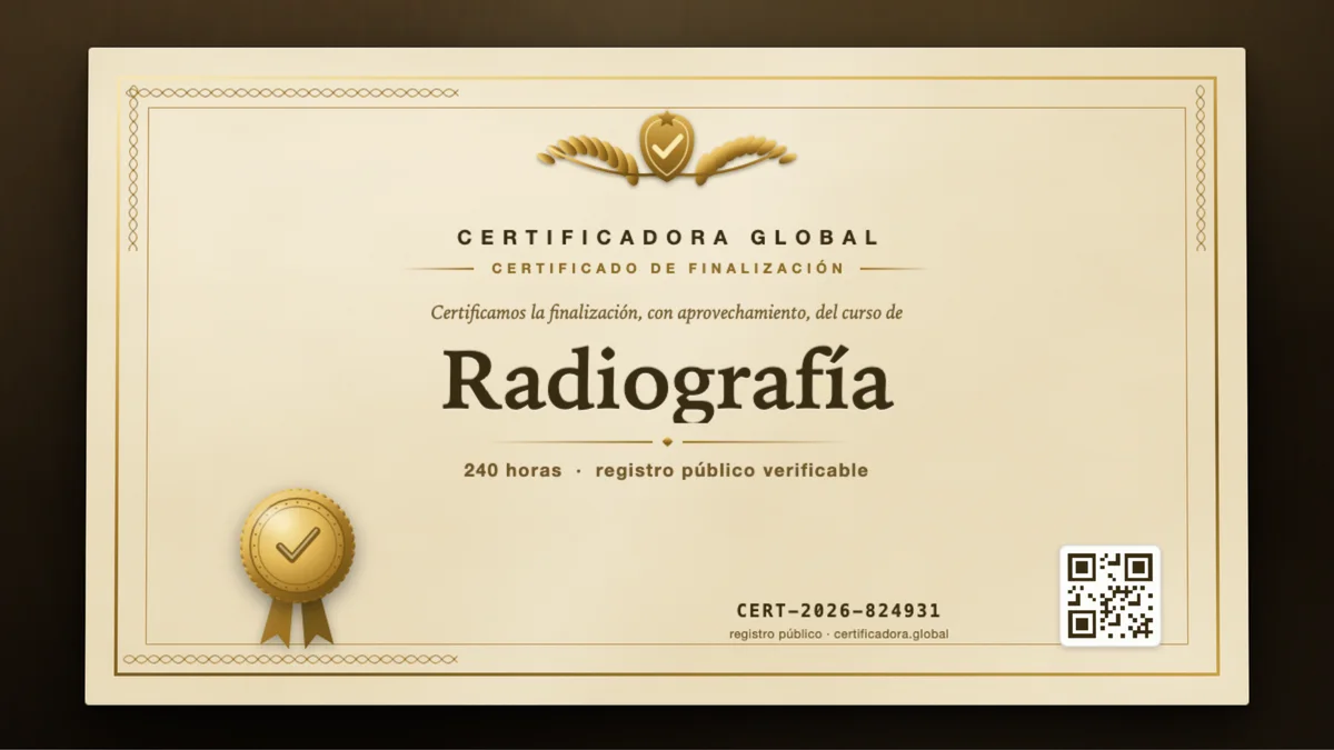 Portada del curso Radiografía