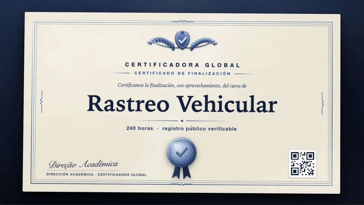 Portada del curso Rastreo Vehicular