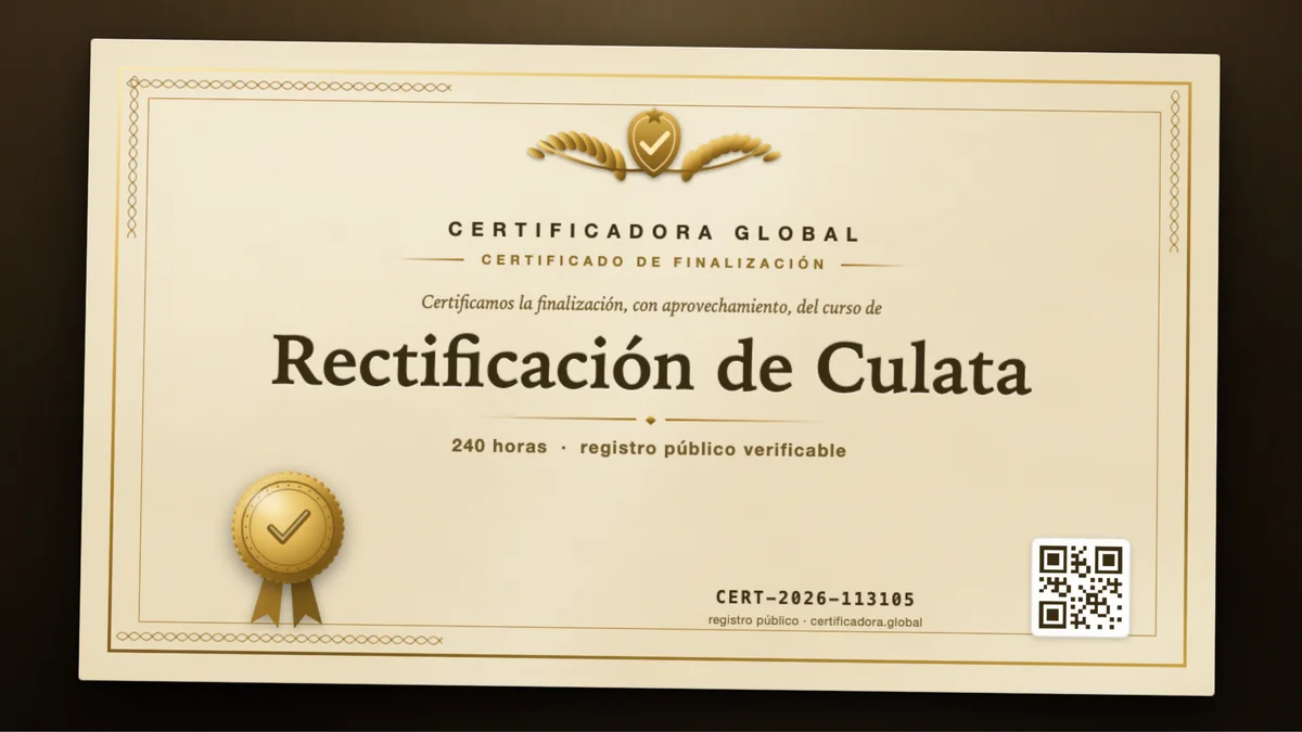 Portada del curso Rectificación de Culata