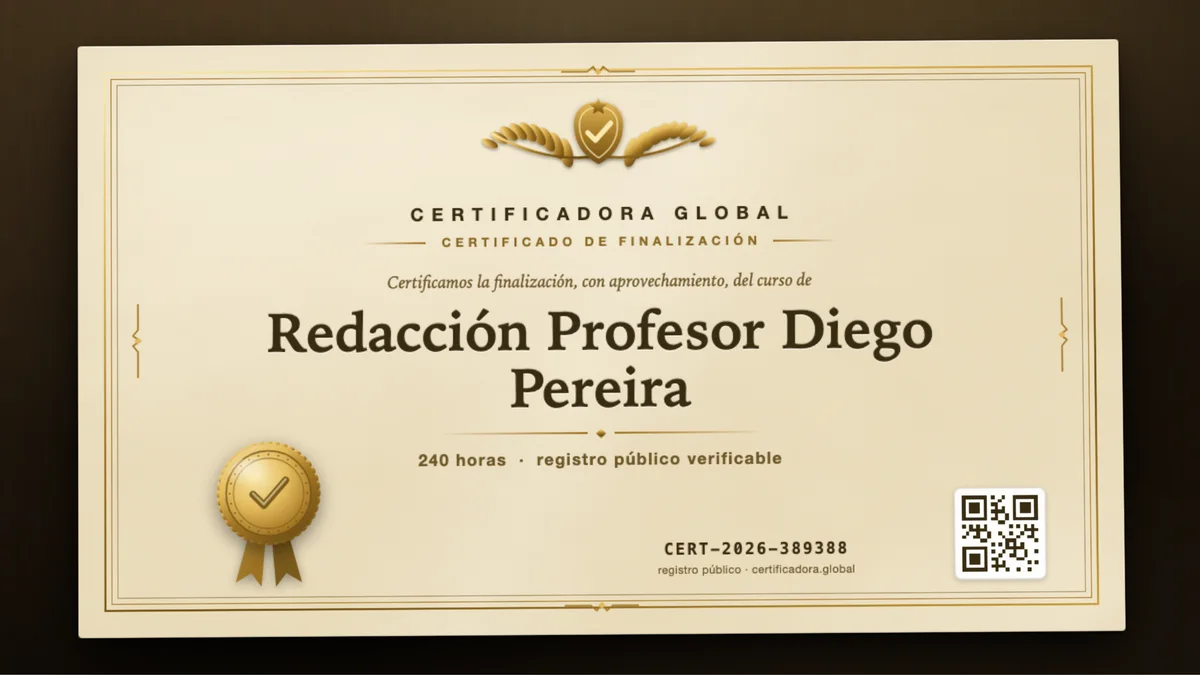 Portada del curso Redacción Profesor Diego Pereira