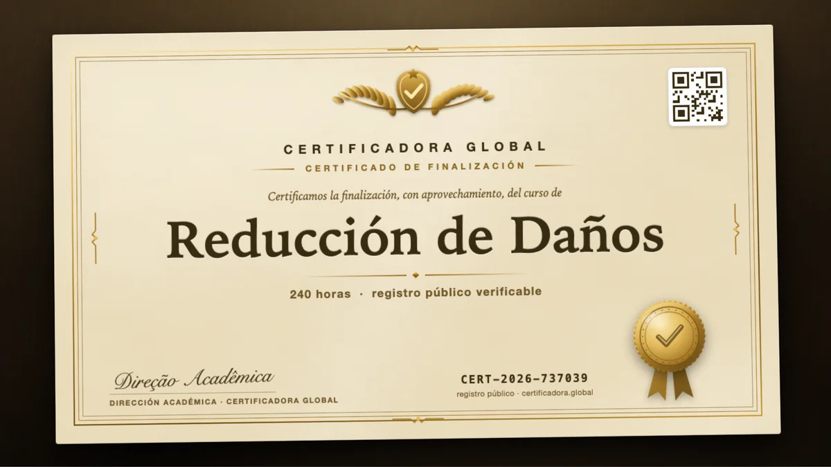 Portada del curso Reducción de Daños