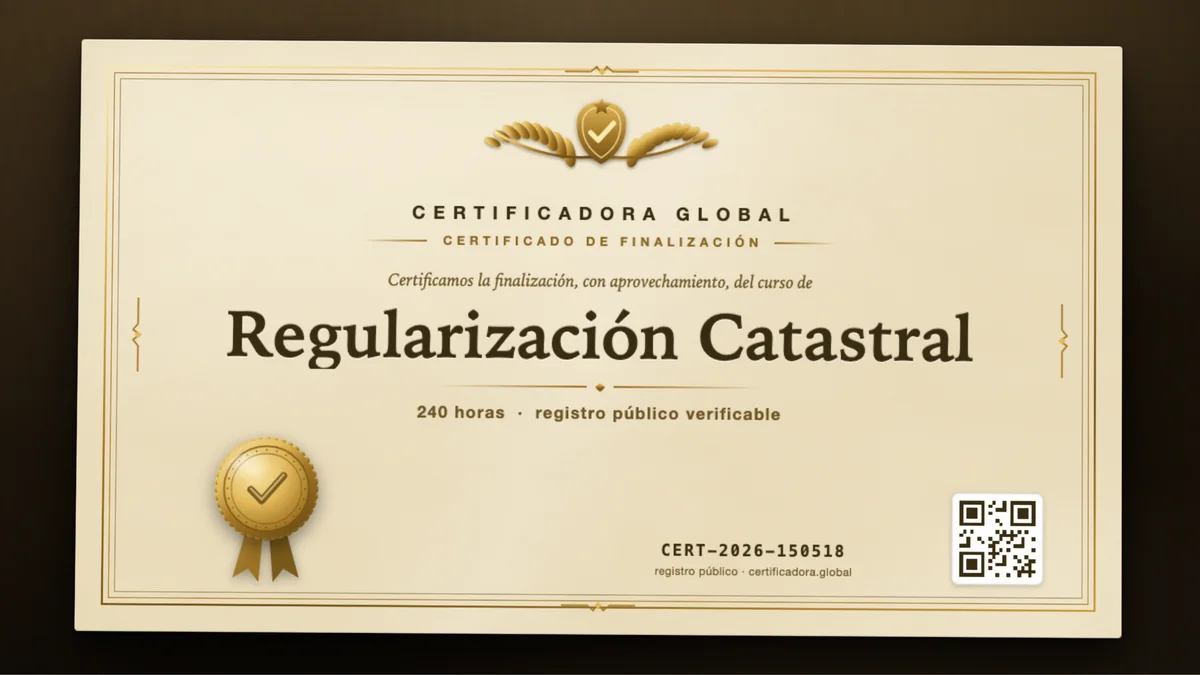 Portada del curso Regularización Catastral
