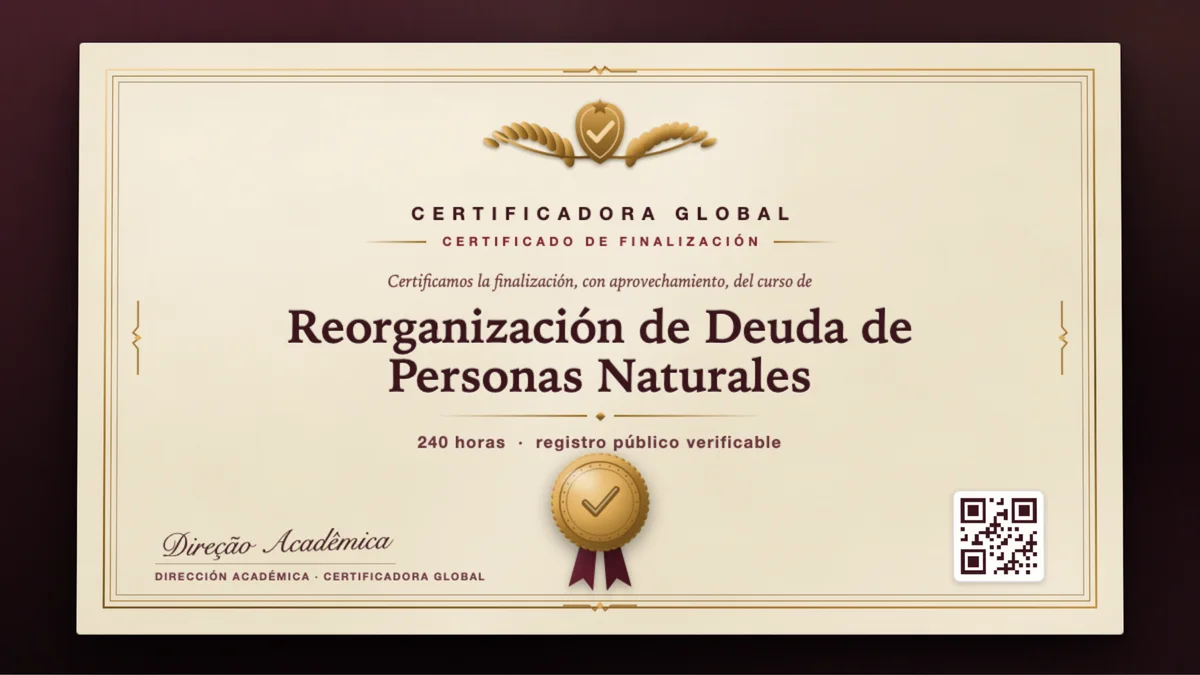 Portada del curso Reorganización de Deuda de Personas Naturales