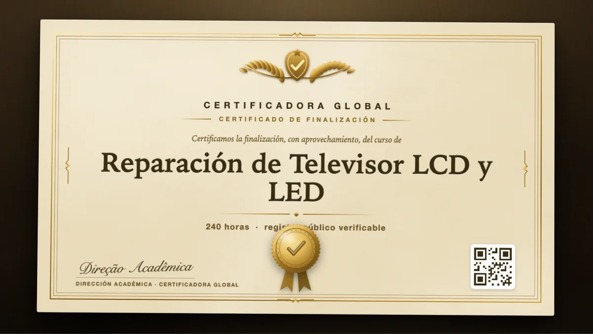 Portada del curso Reparación de Televisor LCD y LED