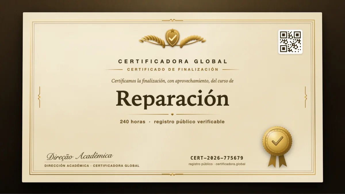 Portada del curso Reparación