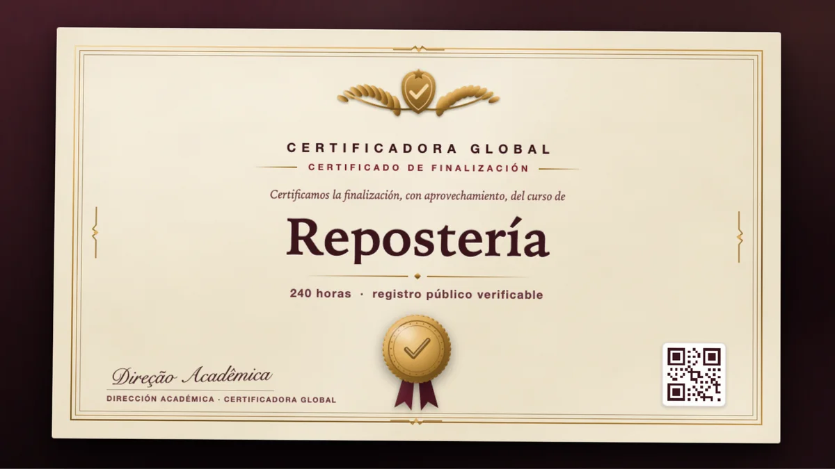 Portada del curso Repostería