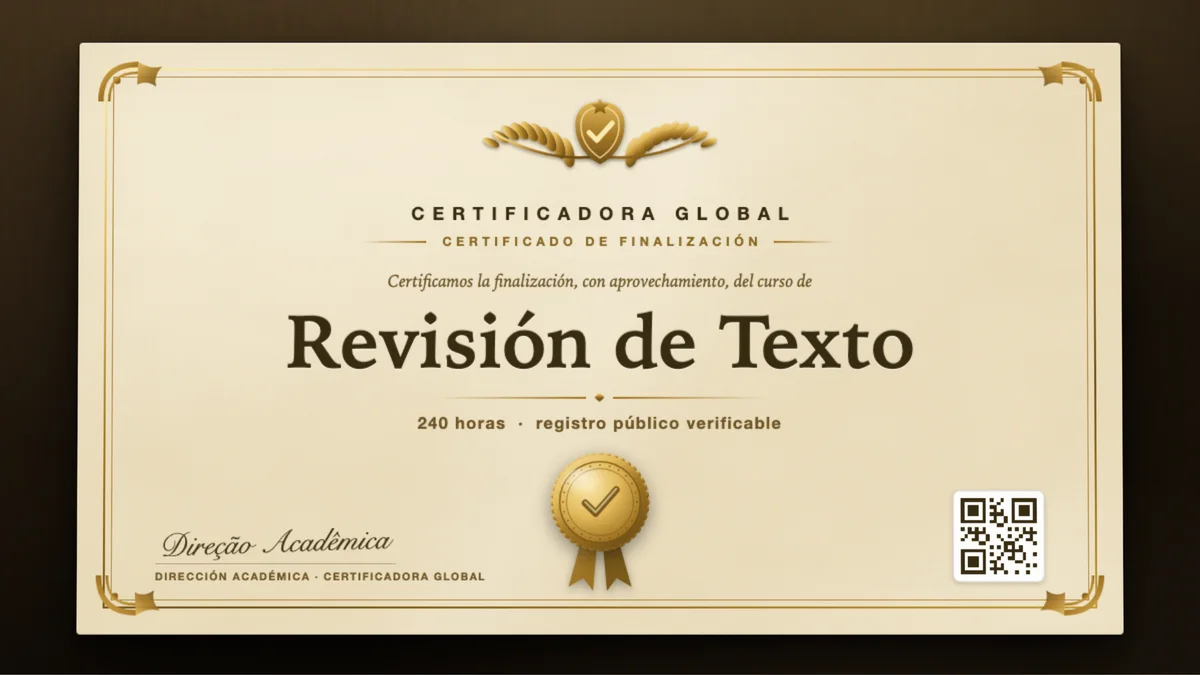 Portada del curso Revisión de Texto