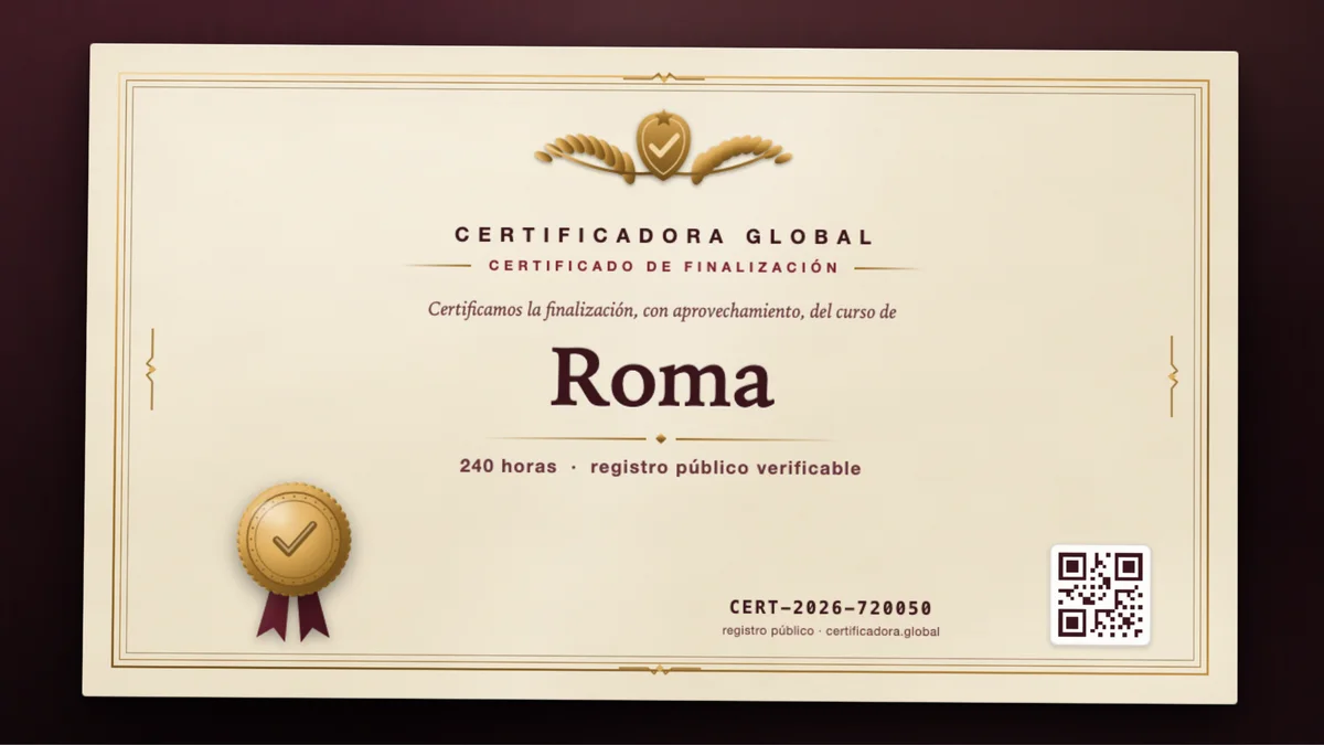 Portada del curso Roma