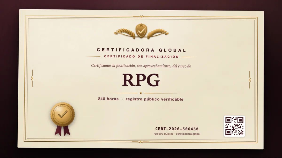 Portada del curso RPG