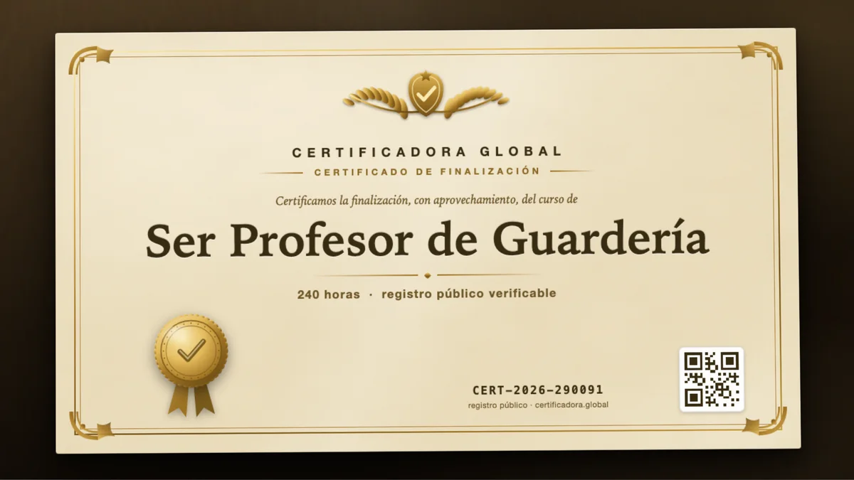 Portada del curso Ser Profesor de Guardería