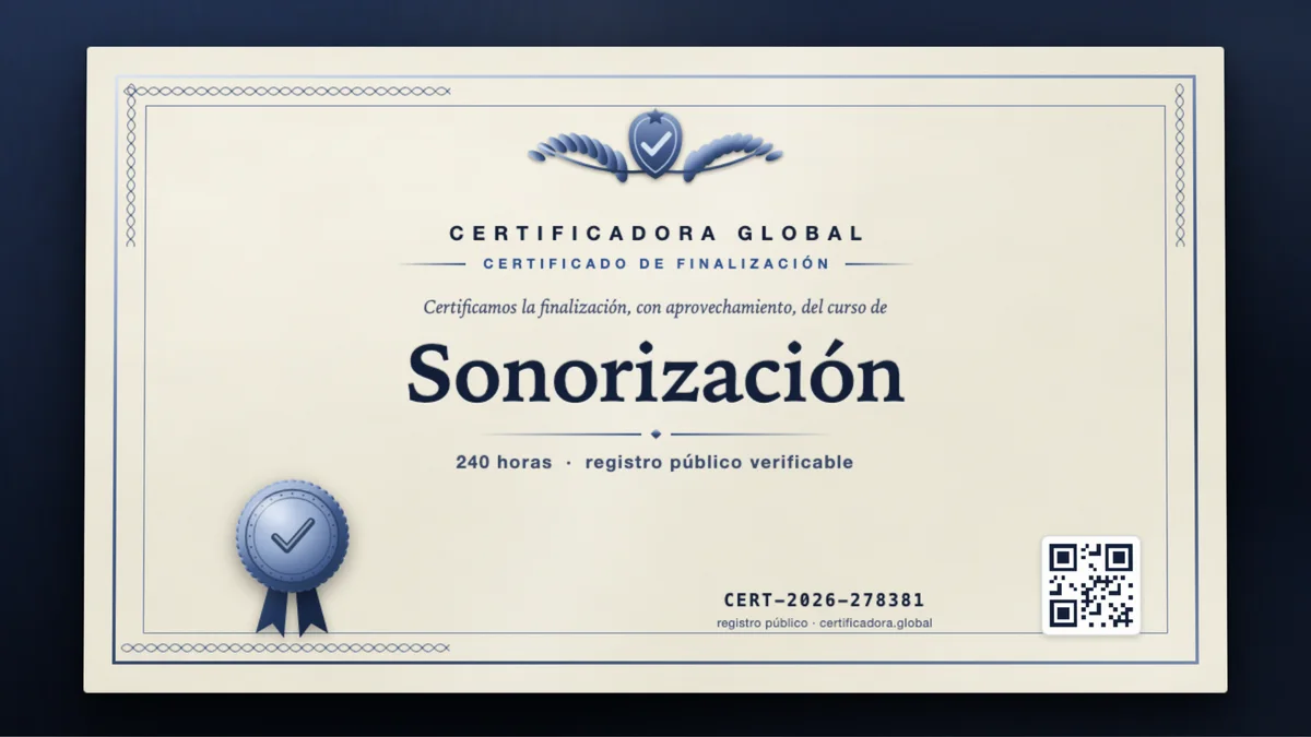 Portada del curso Sonorización
